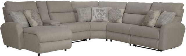 Catnapper® McPherson 6-Piece Buff Power Reclining Left-Arm Facing Sectional with 2 Recline