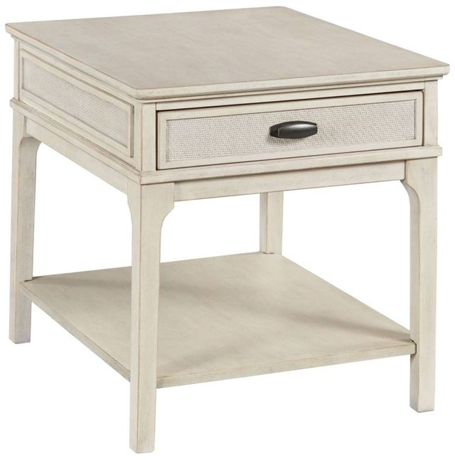 England Furniture Serra Classic White Rectangular End Table-0