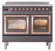 Ilve® Nostalgie II Noblesse 40'' Graphite Matte Pro Style Induction Range with Copper Trim-1