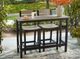 Signature Design by Ashley® Moondance 3-Piece Beige Aluminum/Plastic Outdoor Counter Table with Black Base Set -3