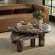 TOV Furniture Libby Red Levanto 36" Indoor/Outdoor Coffee Table-1