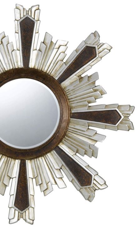 Cal® Lighting & Accessories Chafe Dark Bronze/Silver Beveled Mirror-1