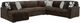 Signature Design by Ashley® Midnight-Madness 4-Piece Chocolate Left Arm Facing Sectional and Chaise-0