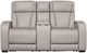 Signature Design by Ashley® Boyington Gray Power Reclining Loveseat with Console-1