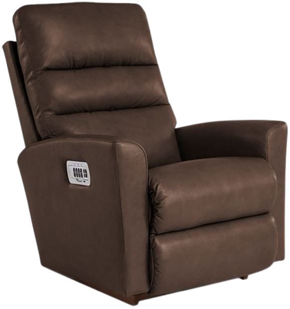 La-Z-Boy® Liam Espresso Leather Power Rocking Recliner with Headrest and Lumbar-0