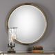 Uttermost® Finnick Antiqued Gold Leaf Round Mirror-1