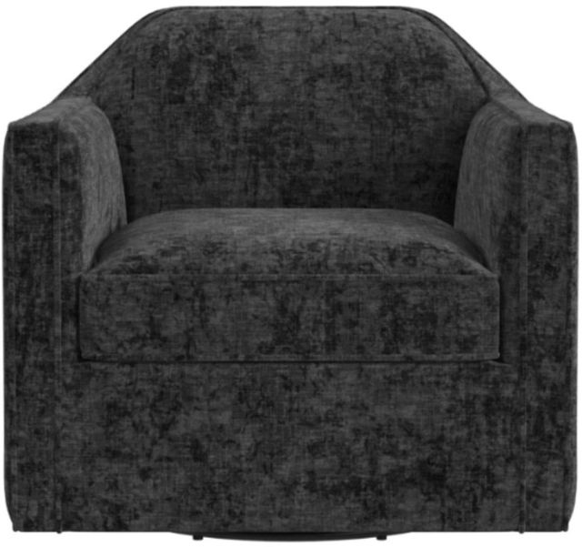 Elements International Hamlin Beamer Blue Swivel Chair-2
