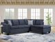 Delta Furniture Manufacturing 2-Piece Hershey Navy Right-Arm Facing Sectional and Chaise-0