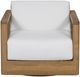 Vanguard® Furniture Customizable Horizon Fabric/Teak Outdoor Swivel Chair-1