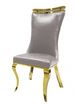 Furniture of America® Palazzo 7-Piece Gold Dining Table Set with Silver Chairs-1