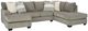 Signature Design by Ashley® Creswell 2-Piece Stone Sectional and Chaise-4