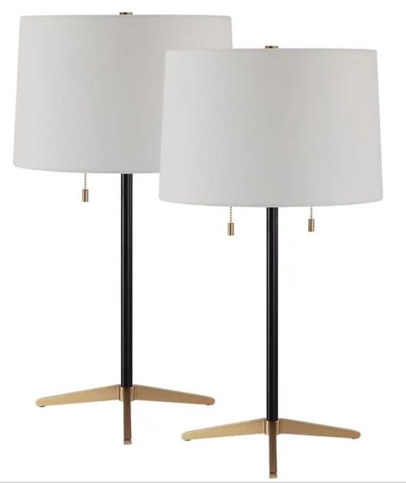 Renwil® Orono 2-Piece Matte Black Table Lamp Set-0