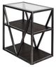 Liberty Furniture Arista Glass Top Chair Side Table with Cobblestone Brown/Gray Base-3