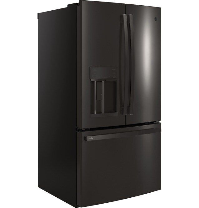 GE Profile™ 36 in. 27.8 Cu. Ft. Black Stainless Steel French Door Refrigerator-1