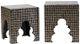 A & B Home 2-Piece Black Natural Pearl Mosaic Accent Table Set-0