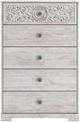 Signature Design by Ashley® Paxberry Whitewash 5-Drawers Chest of Drawers-1