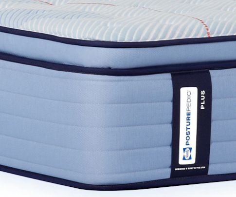 Sealy® Posturepedic® Plus Hagerstown 15" Wrapped Coil Medium Euro Pillow Top Split California King Mattress, Must Order Two for a Set-2