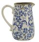 A & B Home Beige/Blue Flower Pitcher-0