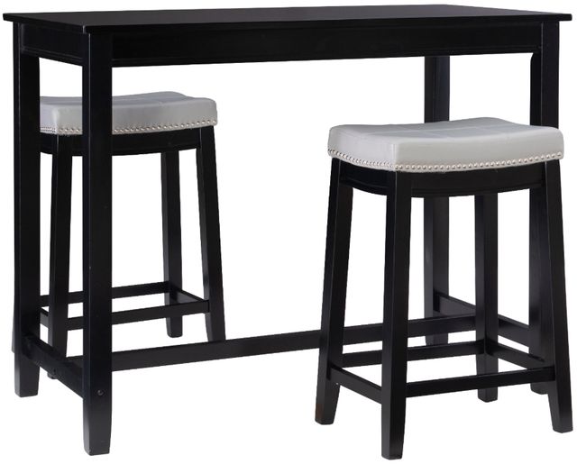 Linon Claridge 3-Piece Black/Gray Counter Table Set-0