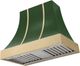 AGA Cascade 36" Cornwall Green Wall Mounted Range Hood with Brushed Brass Trim-0