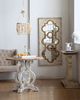 A & B Home Natural Side Table with White Base -3