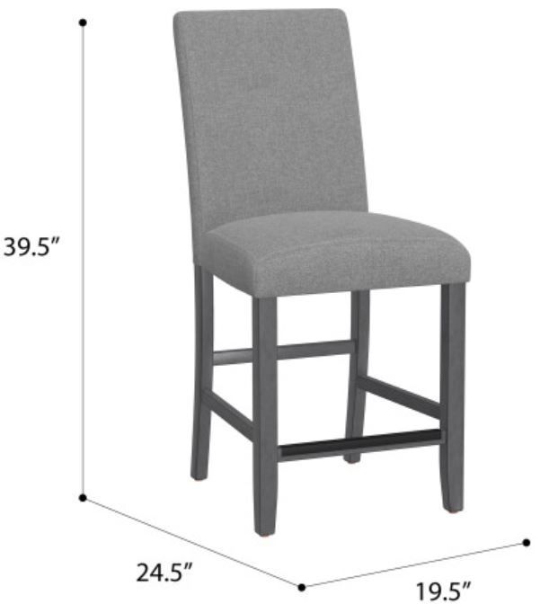 Emerald Home Seneca Gray Counter Stool-2