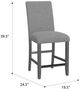 Emerald Home Seneca Gray Counter Stool-2