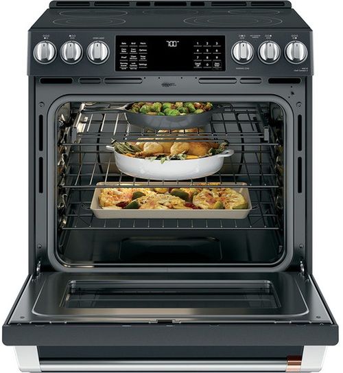 Café™ 30" Matte Black Slide-In Electric Range-3