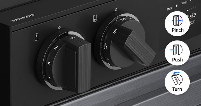Samsung Bespoke 30" Matte Black Steel Slide In Electric Range-19