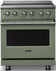 Viking® 5 Series 30" Eucalyptus Pro Style Electric Range with Polished Chrome Trim-0