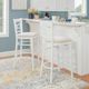 Linon Tracey 2-Piece Beige/White Upholstered Bar Stool-1
