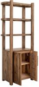 International Furniture Direct Balam Brown Entertainment Center with Fireplace-5