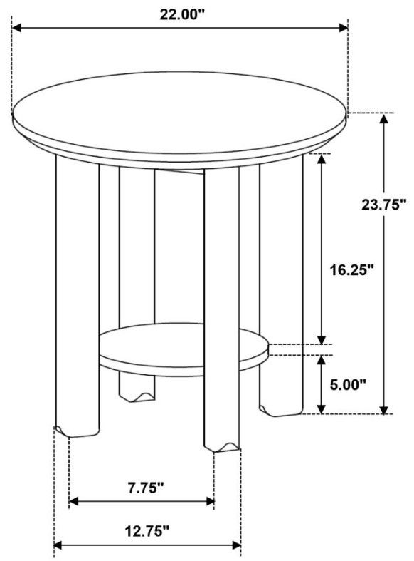 Coaster® Ottowa Brown Side Table-2