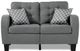 Mazin Furniture Sinclair 2 Piece Gray Sofa & Loveseat Set-3