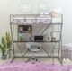 Powell® Henley Black/Pewter Twin Youth Loft Bed-1