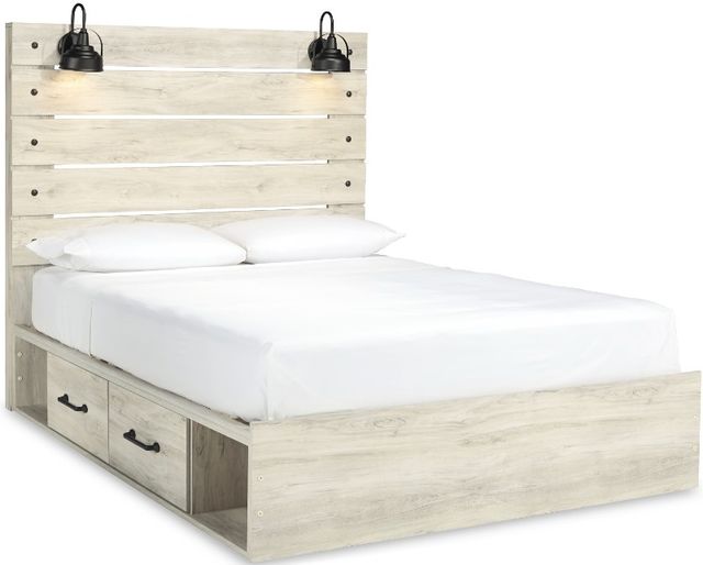 Signature Design by Ashley® Cambeck 2-Piece Whitewash Queen Panel Bed Set-1