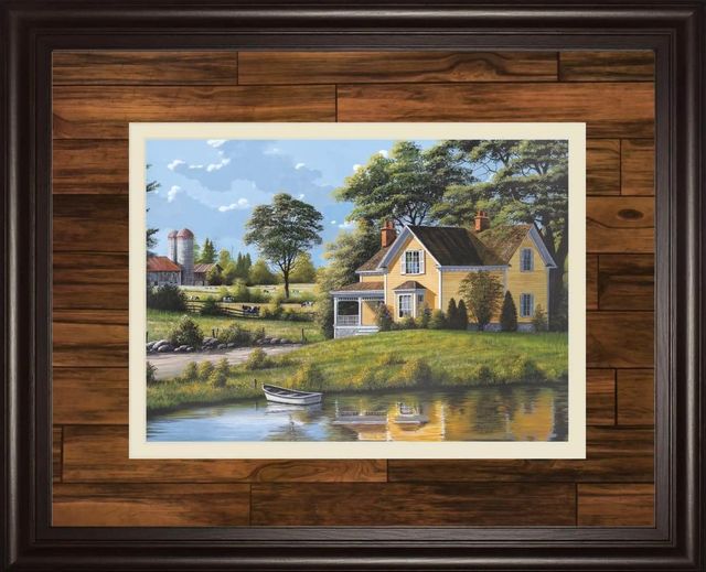 Classy Art Yellow House by Saunders Wall Art-0