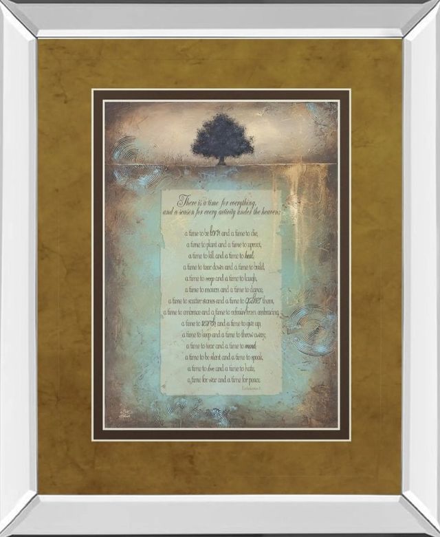 Classy Art Time for Everything by Brit Hallowell Mirror Framed Wall Art-0