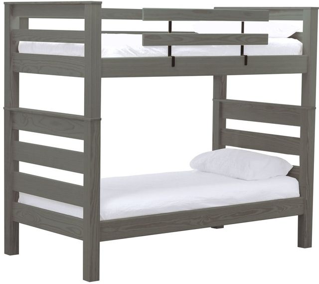 Crate Designs™ Furniture TimberFrame Graphite Twin XL/Twin XL Bunk Bed-0