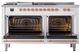 Ilve® Nostalgie II Series 60" White Pro Style Dual Fuel Range-2