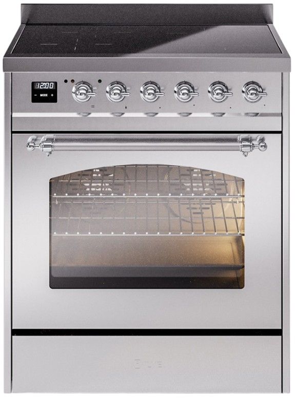 Ilve® Nostalgie II Series 30" Stainless Steel Pro Style Induction Range-0