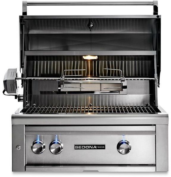 LYNX® Sedona 2-Burner Stainless Steel Built-In Liquid Propane Grill with Rotisserie-4