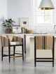 Century® Folly Curate Dark Walnut/Flax Counter Stool-4
