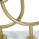 A & B Home Percy Black/Gold/White Glass and Aluminum Candle Holder-3