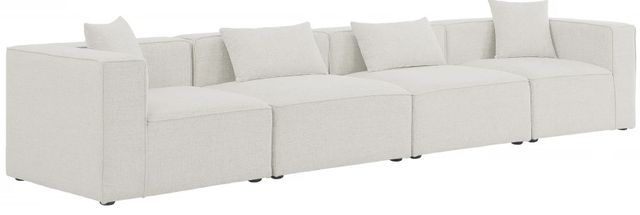 Meridian Furniture Cube 4-Piece Cream Modular Sectional Sofa-0