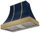 AGA Cascade 36" Indigo Wall Mounted Range Hood with Antique Brass Trim-0