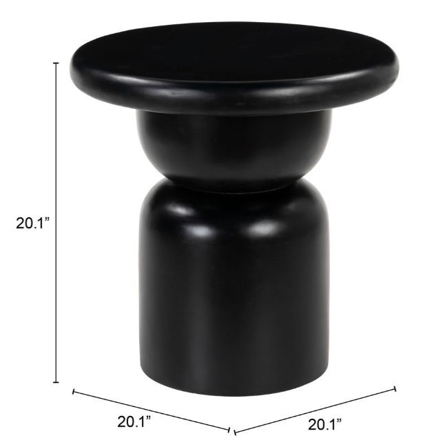 Zuo® Modern Hals Black Side Table-1