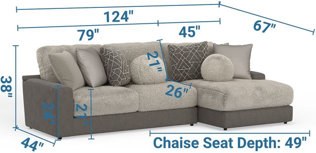 Jackson Furniture Canyon 2-Piece Fawn/Umber Right-Arm Facing Sectional-2