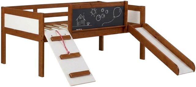 Donco Kids Art & Play Light Espresso Junior Twin Low Loft-0