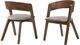 Armen Living Jackie 2-Piece Brown Dining Arm Chair Set-0